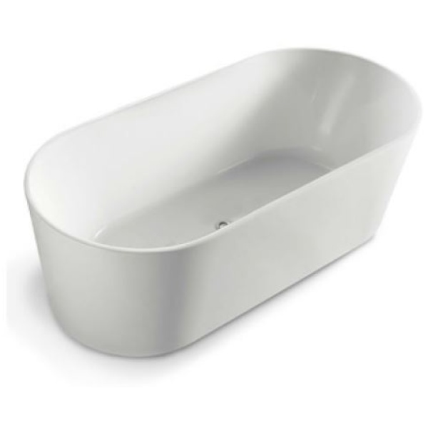 White round freestanding bath