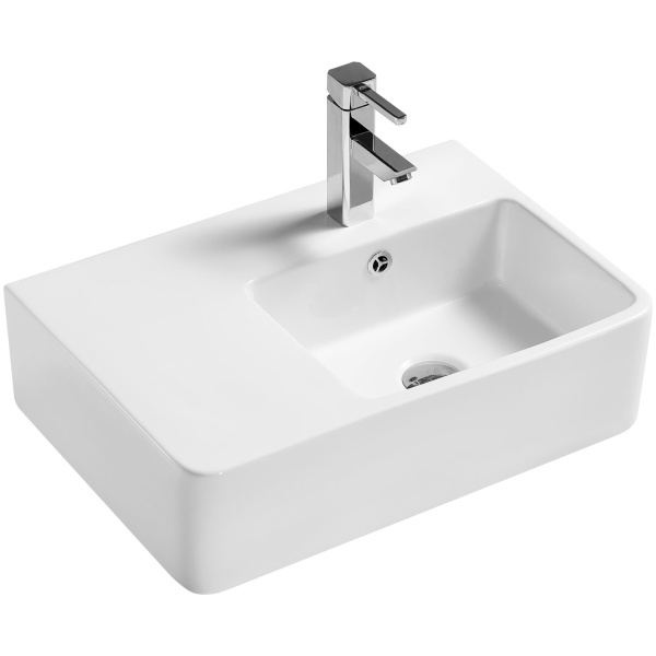 White wall mounted sink basin